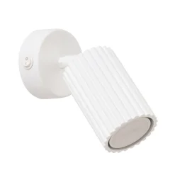 Flurlampen|Wohnzimmerlampen*Sollux Spot Lampe Weiß GU10 B: 8 cm klein Aluminium schwenkbar