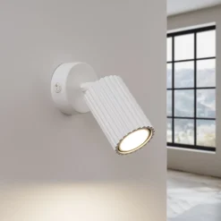 Flurlampen|Wohnzimmerlampen*Sollux Spot Lampe Weiß GU10 B: 8 cm klein Aluminium schwenkbar