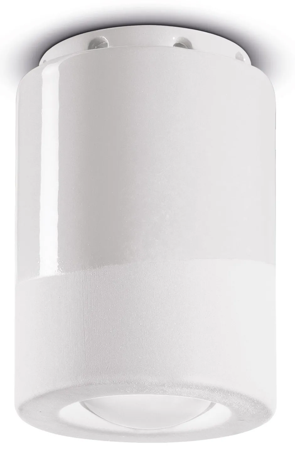 Ferroluce Spot Leuchte Decke Keramik rund D: 8,5 cm Aufputz Weiß< Wohnzimmerlampen|Keramiklampen