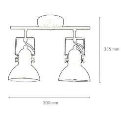 Easylight Spot Leuchte Schwarz Metall lang Retro praktisch< Deckenleuchten|Flurlampen
