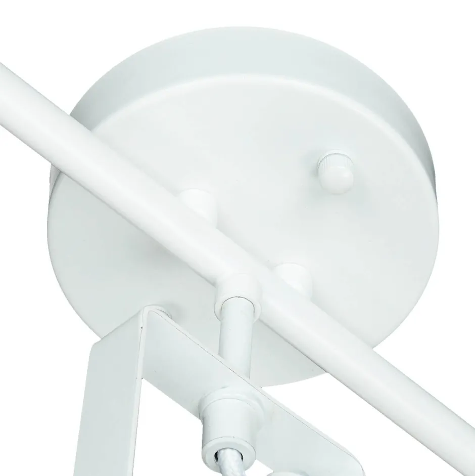 Retro Lampen|Bauhaus Lampen*Easylight Spot Leuchte Weiß Metall 3x E14 Retro praktisch