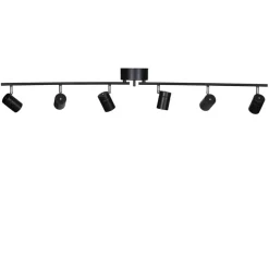 Flurlampen|Wohnzimmerlampen*By Rydéns Spot Strahler groß 124 cm lang Metall GU10 6-flammig Schwarz