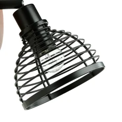 Holzlampen|Küchenlampen*Easylight Spot Strahler Holz Metall Retro Design E14 wohnlich