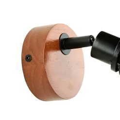 Holzlampen|Küchenlampen*Easylight Spot Strahler Holz Metall Retro Design E14 wohnlich