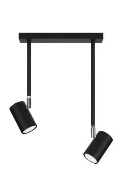 Sollux Spot Strahler Metall 2-flammig schwenkbar Schwarz GU10< Deckenleuchten|Esszimmer Lampen