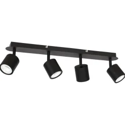 Luminex Spot Strahler Schwarz 4 flammig Metall Modern GU10< Wohnzimmerlampen|Esszimmer Lampen