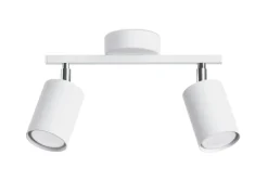 Deckenleuchten|Flurlampen*Sollux Spot Strahler Weiß Metall länglich 2-flammig 26 cm GU10