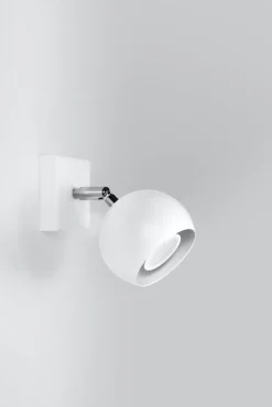 Retro Lampen|Küchenlampen*Sollux Spot Strahler Weiß rund GU10 Ø15cm klein Retro Design