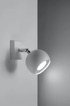 Retro Lampen|Küchenlampen*Sollux Spot Strahler Weiß rund GU10 Ø15cm klein Retro Design