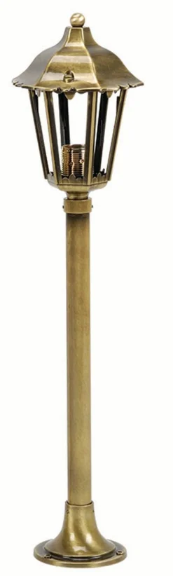 Lido Standlampe für Garten Messing 66cm hoch IP43< Rustikale Lampen|Metall Lampen