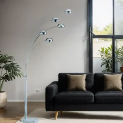 Moderne Lampen|Retro Lampen*Trio Reality Standleuchte FIVE FINGERS Ø35cm 5-flmg