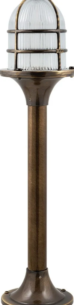 Lido Standleuchte Garten Weg FESTOS Messing Glas rostfrei< Rustikale Lampen|Messinglampen
