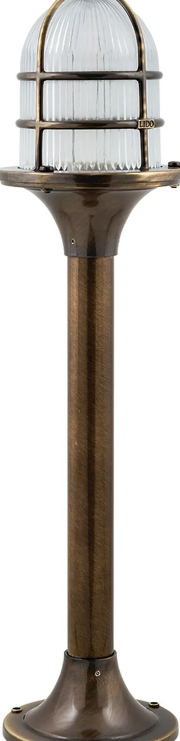 Lido Standleuchte Garten Weg FESTOS Messing Glas rostfrei< Rustikale Lampen|Messinglampen