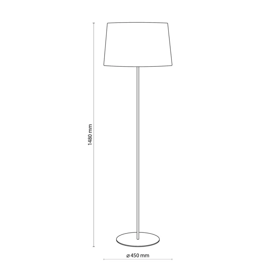 Bauhaus Lampen|Stehlampen*TK Lighting Standleuchte Maja Weiß Schlicht