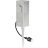 Ledino Steckdosensäule Edelstahl mit Kabel Erdspieß 2-fach IP44< Metall Lampen|Moderne Außenleuchten