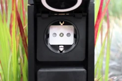 Eco-Light Steckdosensäule Schwarz 31 cm max 3500 W IP54 Aluminium< Metall Lampen