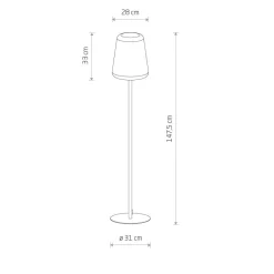 Metall Lampen|Wegeleuchten*Nowodvorski Stehlampe außen Stecker Kabel 147,5 cm IP44 E27 LOTTIE