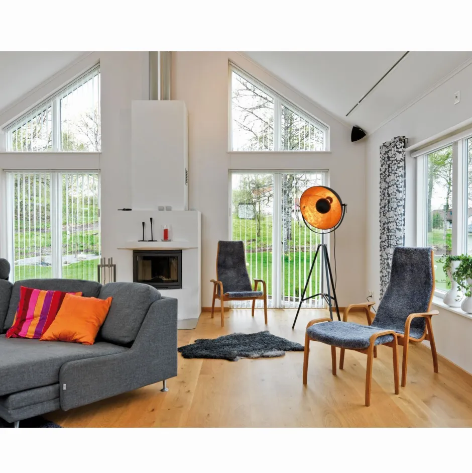 By Rydéns Stehlampe Dreibein in Schwarz Gold E27 160 cm Metall< Wohnzimmerlampen|Metall Lampen