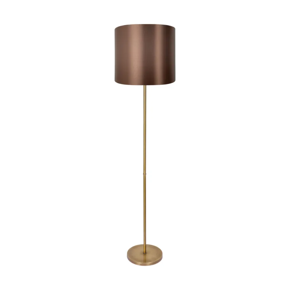 Bürolampen|Lampen Aus Aller Welt*Giovanni Battista Stehlampe E27 160,5 cm in Bronze hell Braun Messing Stoff