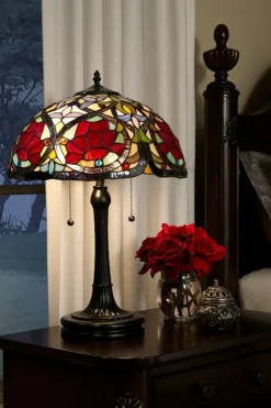 Glaslampen|Tiffany Lampen*Elstead Stehlampe FARFALLA 8 Buntglas 158cm Tiffany Lampe