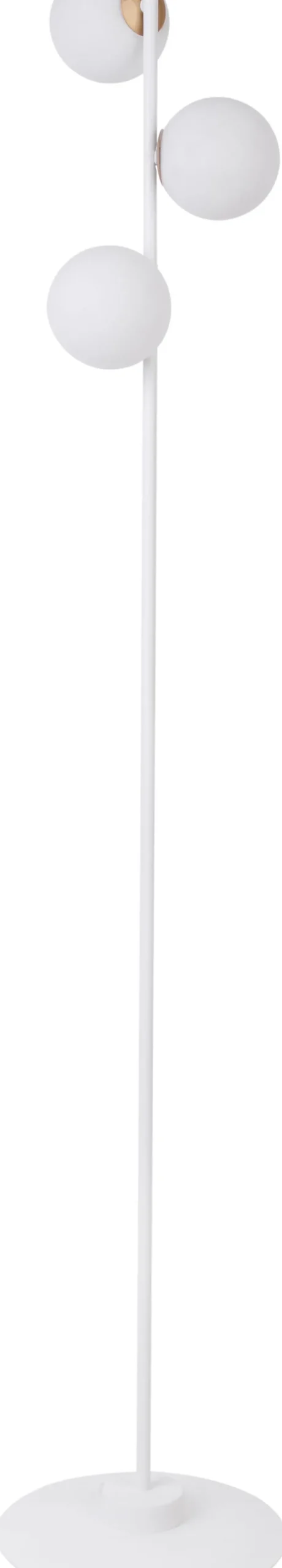 Sigma Stehlampe 3-flammig Metall Weiß Kugel Lesen G9 160 cm< Wohnzimmerlampen|Glaslampen