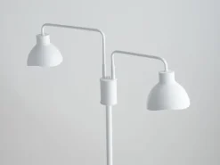 Sigma Stehlampe 2-flammig Weiß Metall Lesen E27 162 cm hoch< Moderne Lampen|Stehlampen