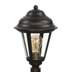 Rustikale Lampen|Messinglampen*Lido Stehlampe Garten 100 cm Messing Rostbraun Rustikal