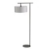 Stofflampen|Designerlampen*Elstead Stehlampe Grau 162cm Stoff Wohnzimmer Loft Design