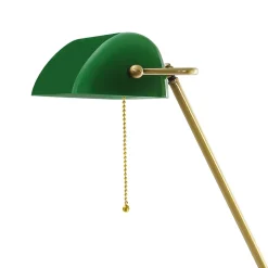 Giovanni Battista Stehlampe in Bronze hell Grün E27 146 cm Echt-Messing Glas< Badezimmer Lampe|Bürolampen