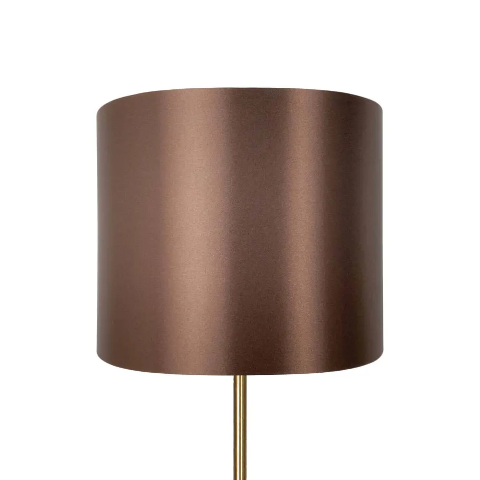 Giovanni Battista Stehlampe in Bronze hell Braun E27 160,5 cm Messing Stoff< Bürolampen|Lampen Aus Aller Welt