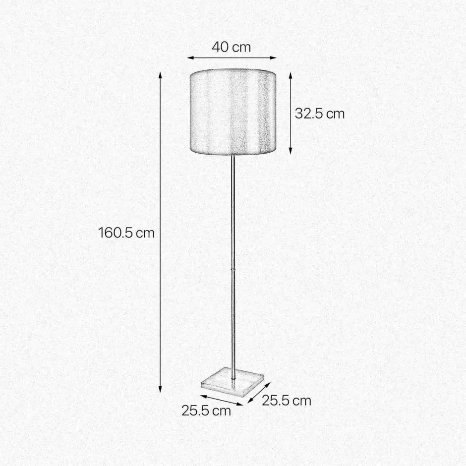 Giovanni Battista Stehlampe in Bronze hell Braun E27 160,5 cm Messing Stoff< Bürolampen|Lampen Aus Aller Welt