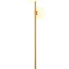 Bürolampen|Kugellampen*Jupiter Stehlampe in Gold Weiß aus Messing Glas 151 cm Modern