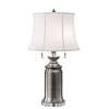 Stofflampen|Designerlampen*Elstead Stehlampe JOHA in Nickel Antik 69cm 2-flmg Lampe