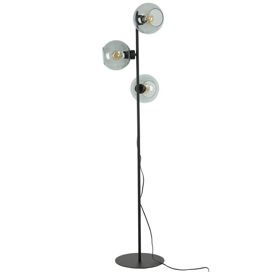 Moderne Lampen|Glaslampen*TK Lighting Stehlampe KALETE in Graphit 160cm Wohnzimmer Lampe