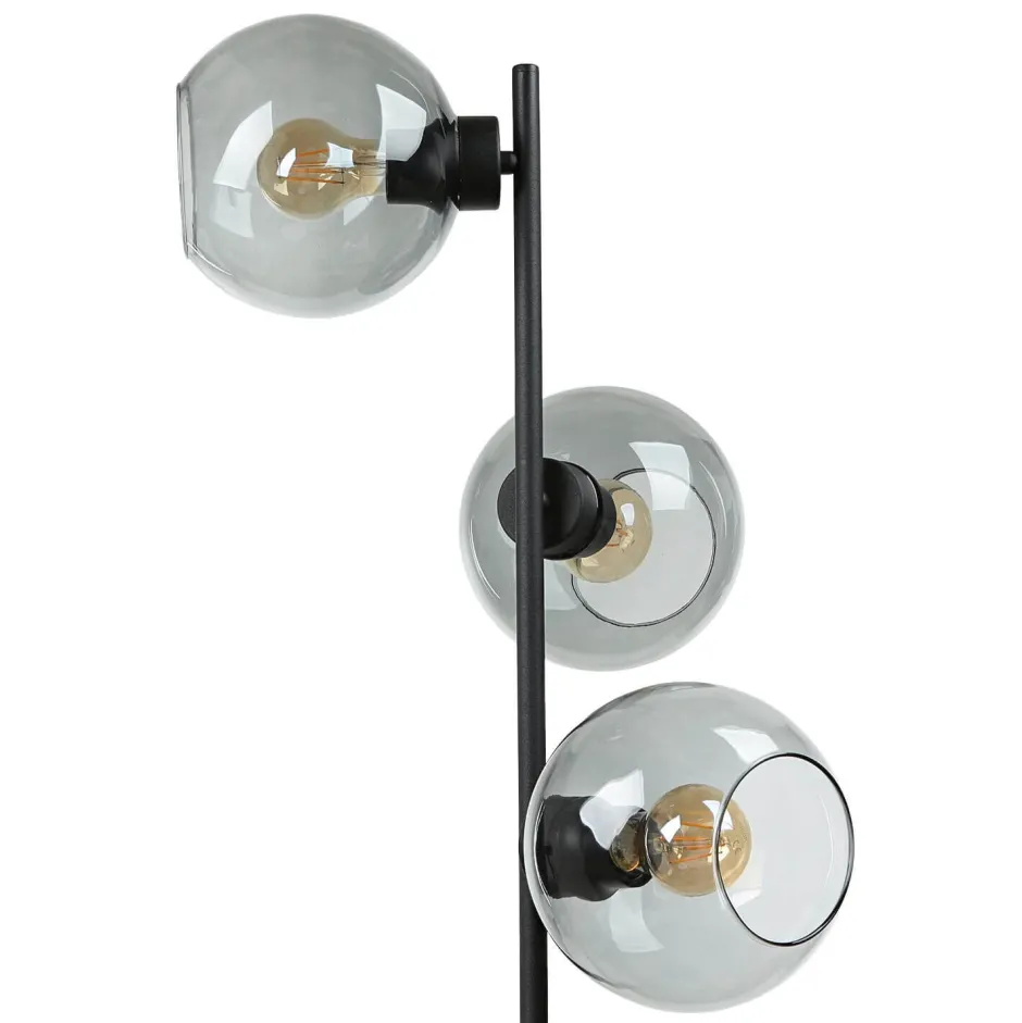 Moderne Lampen|Glaslampen*TK Lighting Stehlampe KALETE in Graphit 160cm Wohnzimmer Lampe