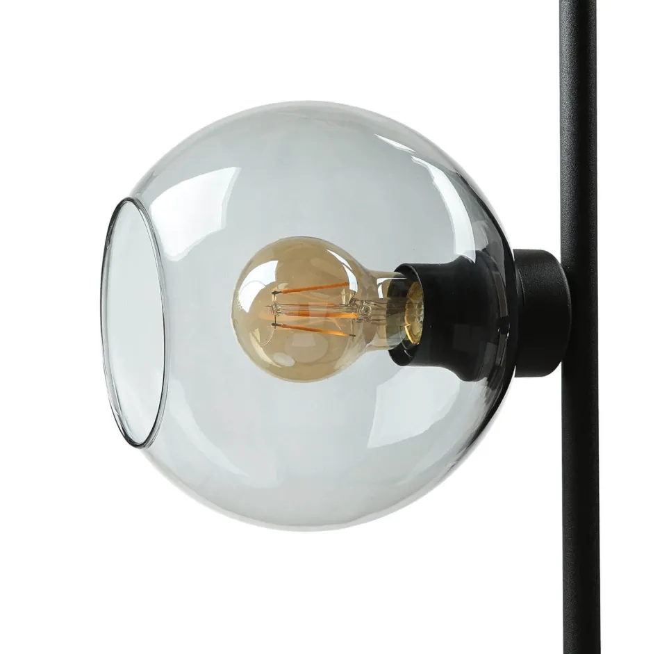 Moderne Lampen|Glaslampen*TK Lighting Stehlampe KALETE in Graphit 160cm Wohnzimmer Lampe