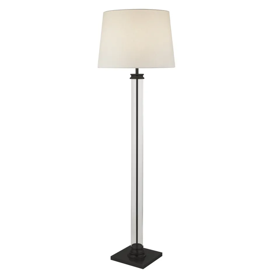 Searchlight Stehlampe klein 156 cm Schwarz Weiß E27< Bürolampen|Glaslampen