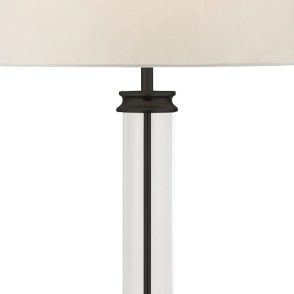 Searchlight Stehlampe klein 156 cm Schwarz Weiß E27< Bürolampen|Glaslampen