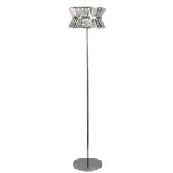 Wohnzimmerlampen|Kristalllampen*Searchlight Stehlampe Kristall 150 cm klein Art Déco Chrom Klar