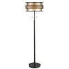 Moderne Lampen|Designerlampen*Elstead Stehlampe LARA Mica Glas Metall 1,52m Ø40cm Leuchte