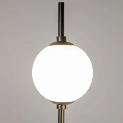 Led Lampen|Kugellampen*Maytoni Stehlampe LED Metall Glas 150 cm Schwarz Weiß 750 lm