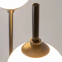 Led Lampen|Kugellampen*Maytoni Stehlampe LED Metall Glas 150 cm Schwarz Weiß 750 lm