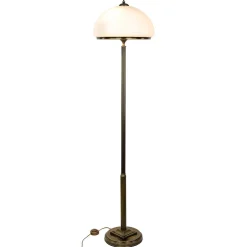 Jupiter Stehlampe MARLOW in Messing antik 170cm Wohnzimmer< Glaslampen|Wohnzimmerlampen