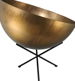 Masterlight Stehlampe Messing Antik klein H:70cm Ø60cm LARINO< Tischlampen|Schlafzimmer Lampen