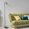 Metall Lampen|Messinglampen*Nowodvorski Stehlampe Messing Schirm 124cm Modern flexibel GU10