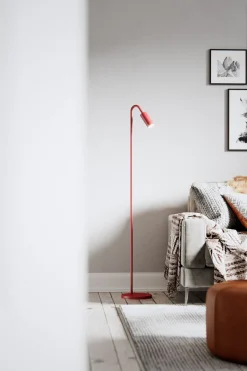 Wohnzimmerlampen|Metall Lampen*By Rydéns Stehlampe Metall 146 cm Dunkelrot GU10 Retro Design