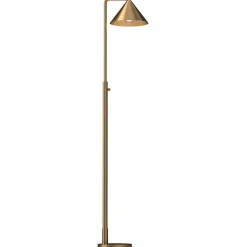 Elstead Stehlampe Metall 148,8 cm hoch in Gold E27 Dimmer Schalter< Metall Lampen|Stehlampen