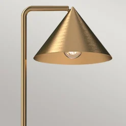 Elstead Stehlampe Metall 148,8 cm hoch in Gold E27 Dimmer Schalter< Metall Lampen|Stehlampen
