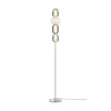 Led Lampen|Designerlampen*Maytoni Stehlampe Metall Glas LED 165,5 cm hoch Chrom Weiß Grau