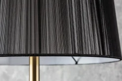 Invicta Interior Stehlampe Metall Nylon Gold Schwarz E27 160 cm elegant< Bürolampen|Stehlampen